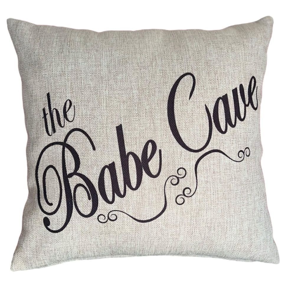 Babe Cave Double-Sided Throw Pillow
